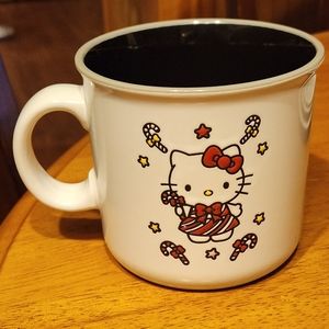 Hello Kitty Christmas Large Coffee Ceramic Mug Cup Candy Cane